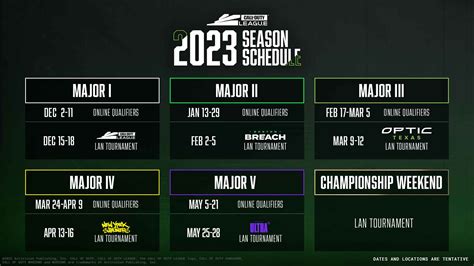 call of duty league 2022 schedule.